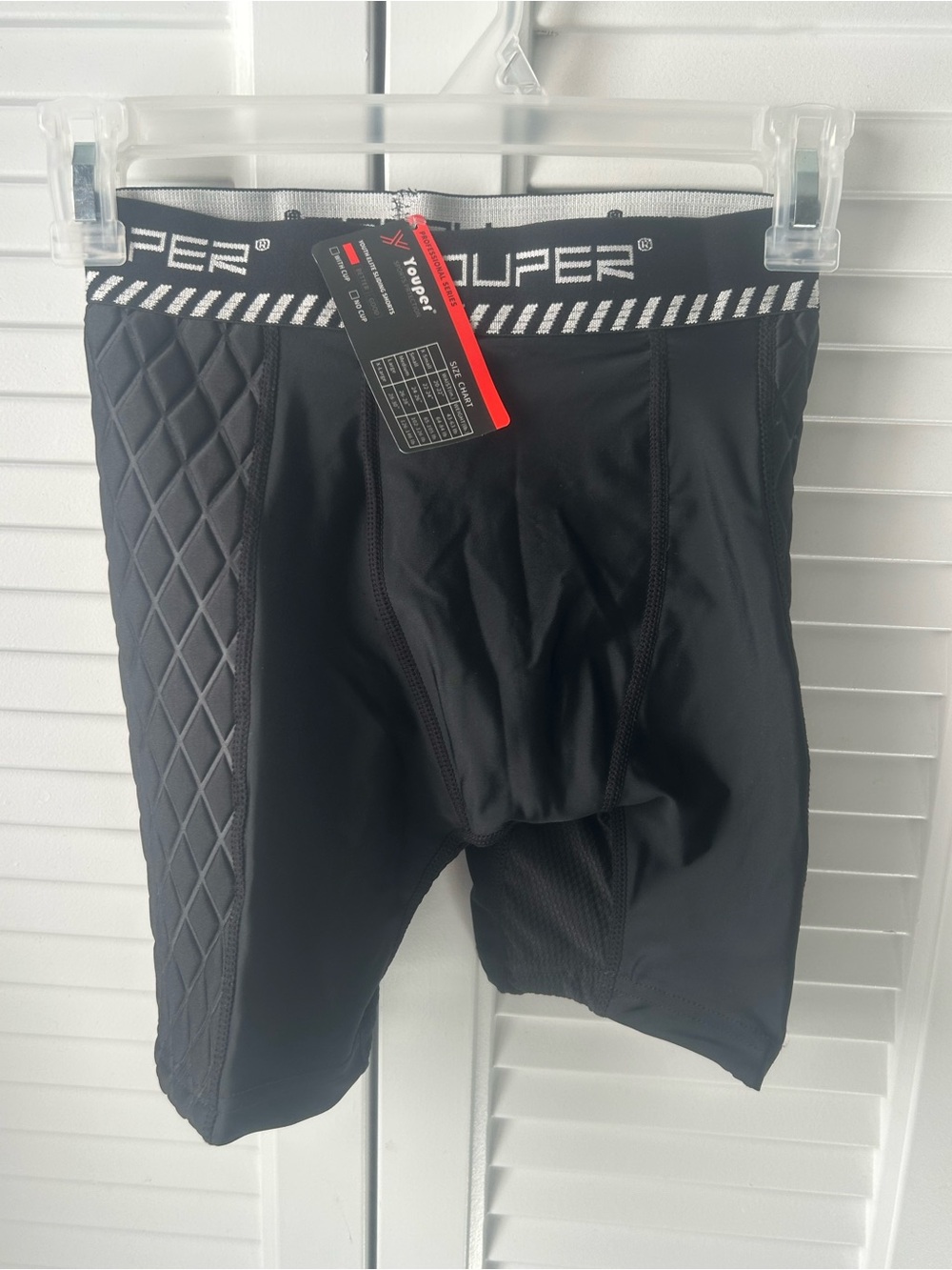 Men's Black Padded Compression Boxer Briefs